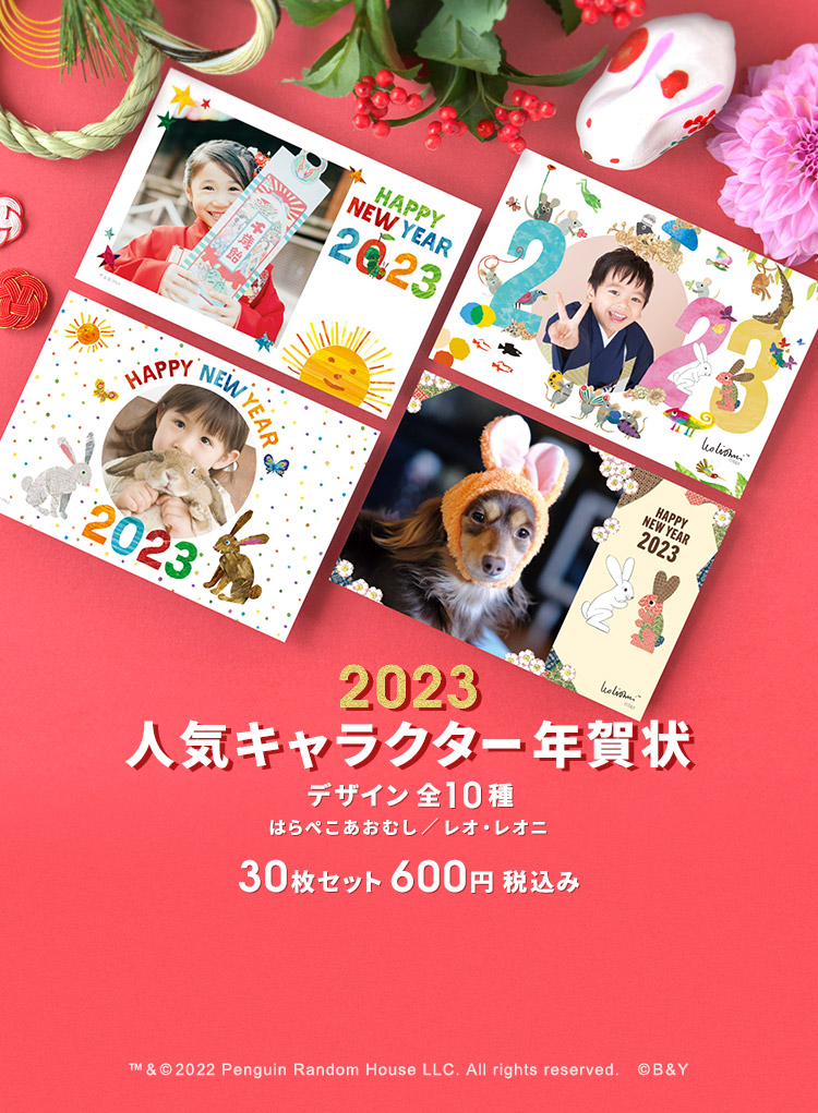 年賀状印刷23 格安30枚500円 基本料 宛名印刷 送料無料 Tolot